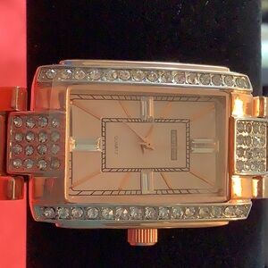 R.J. Graziano Rose Gold Watch with CZ Quartz